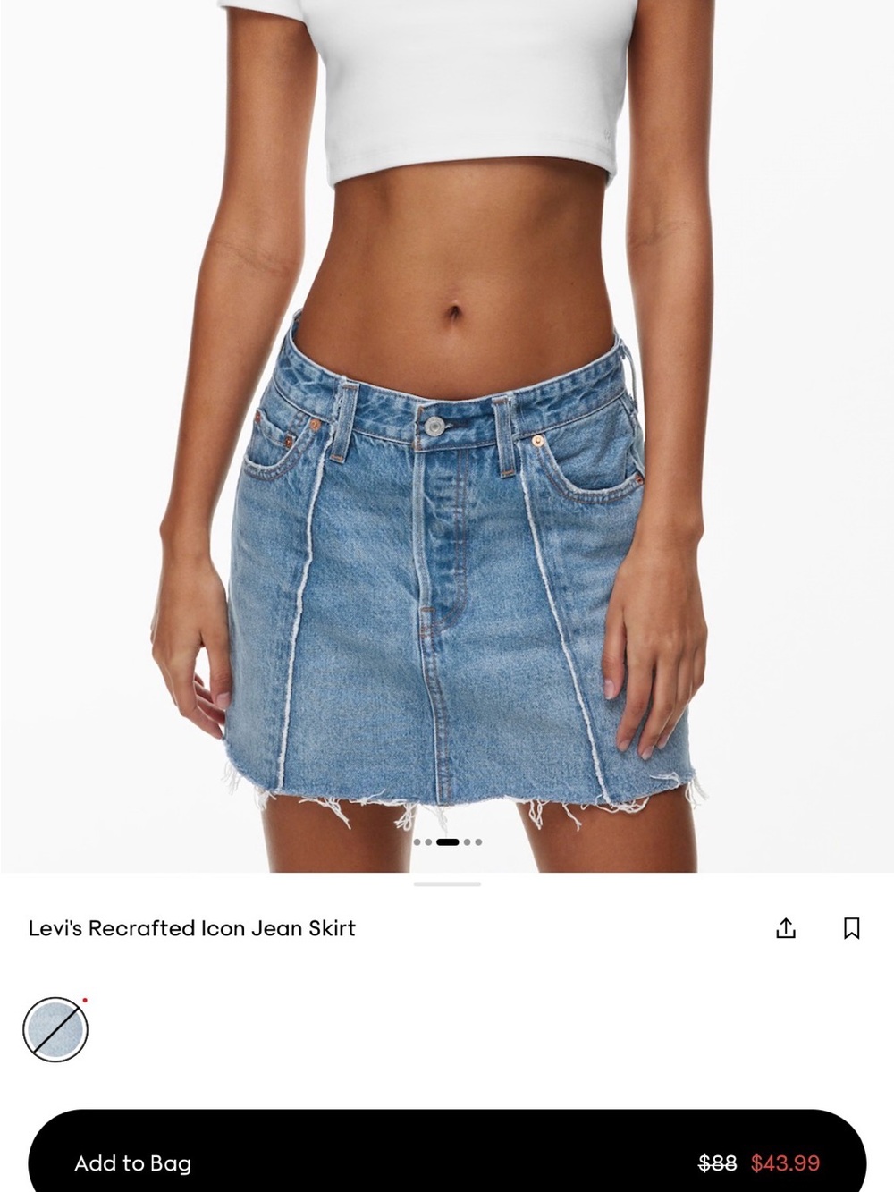 Levi's Denim Mini Skirt - Light Blue